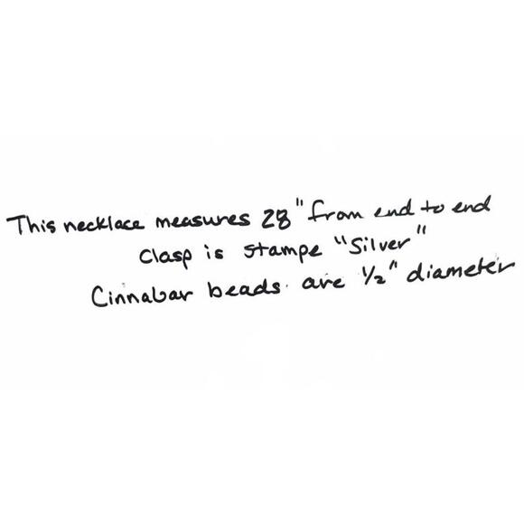 Vintage Chinese Cinnabar Necklace for Women - Picture 7 of 7